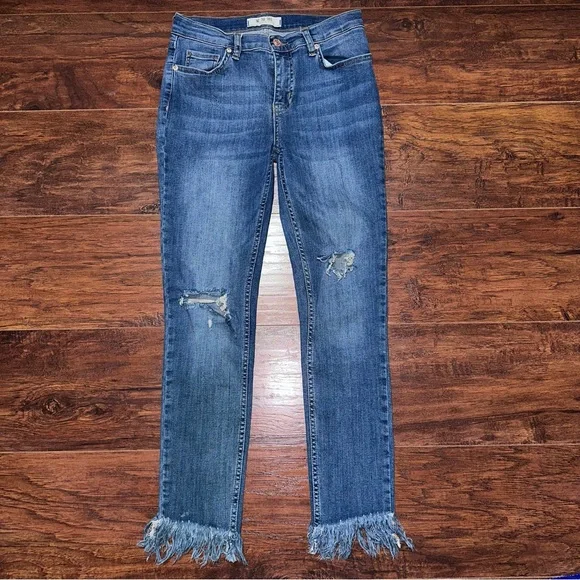We The Free Blue Frayed Hem Jeans - Picture 6 of 6